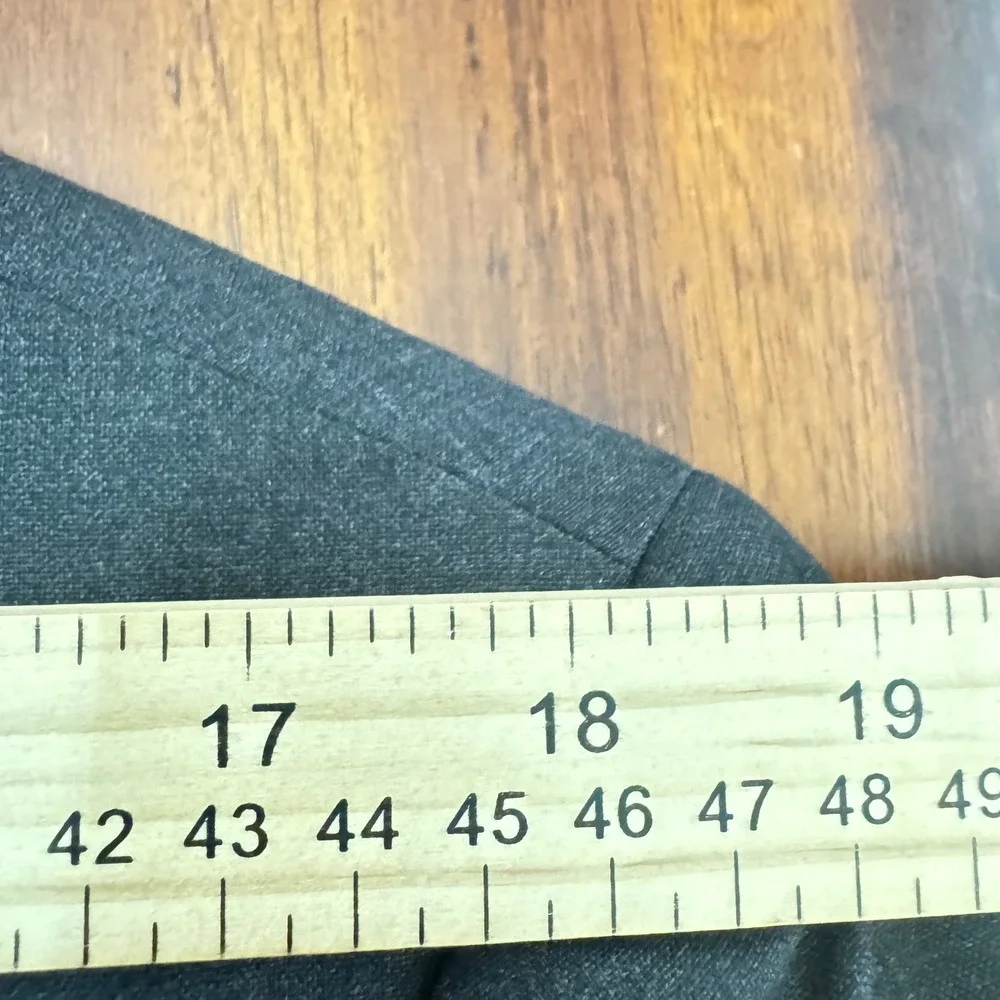 VTG JCrew Ludlow Jacket Italian Wool Charcoal Gray 44L Herringbone Blazer Jacket